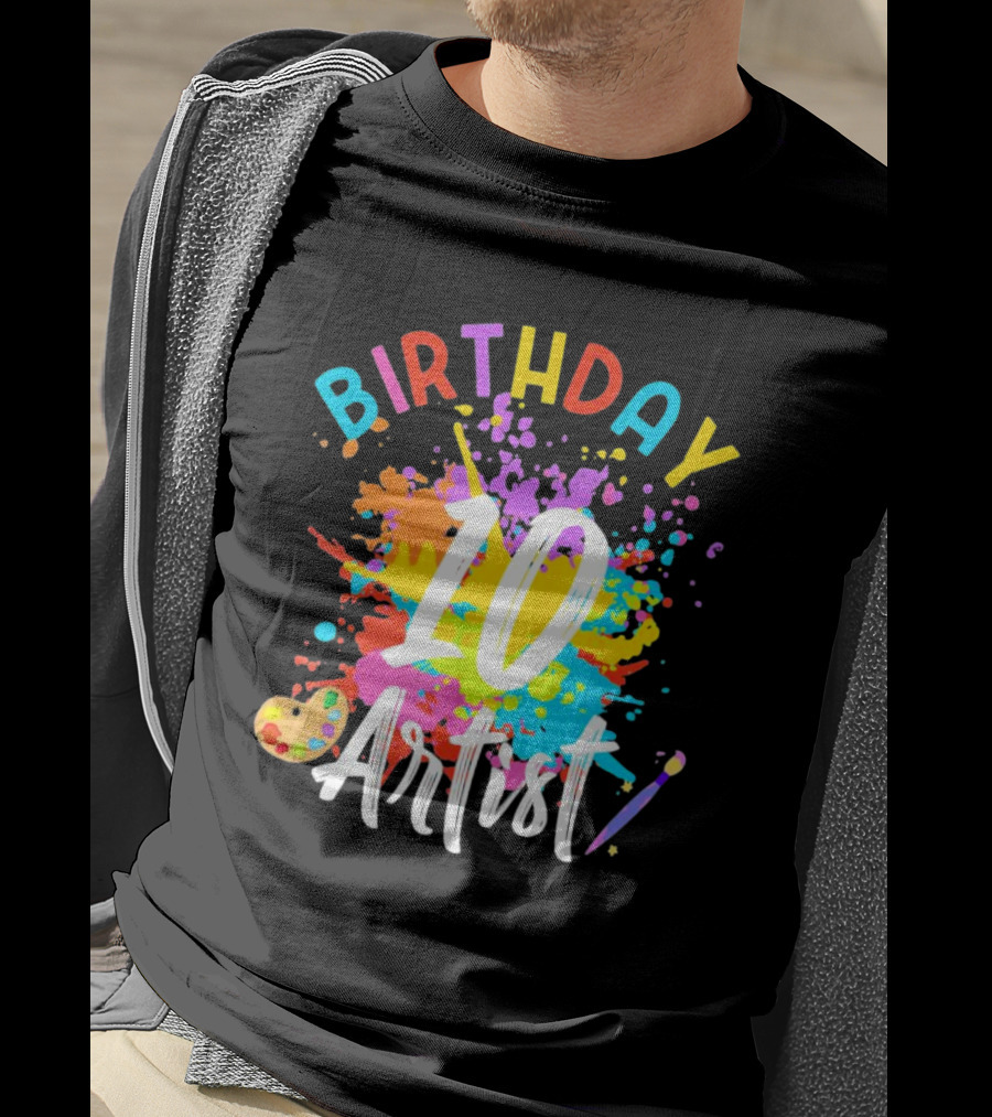 Birthday 10 Artist Painting Party T-Shirt
