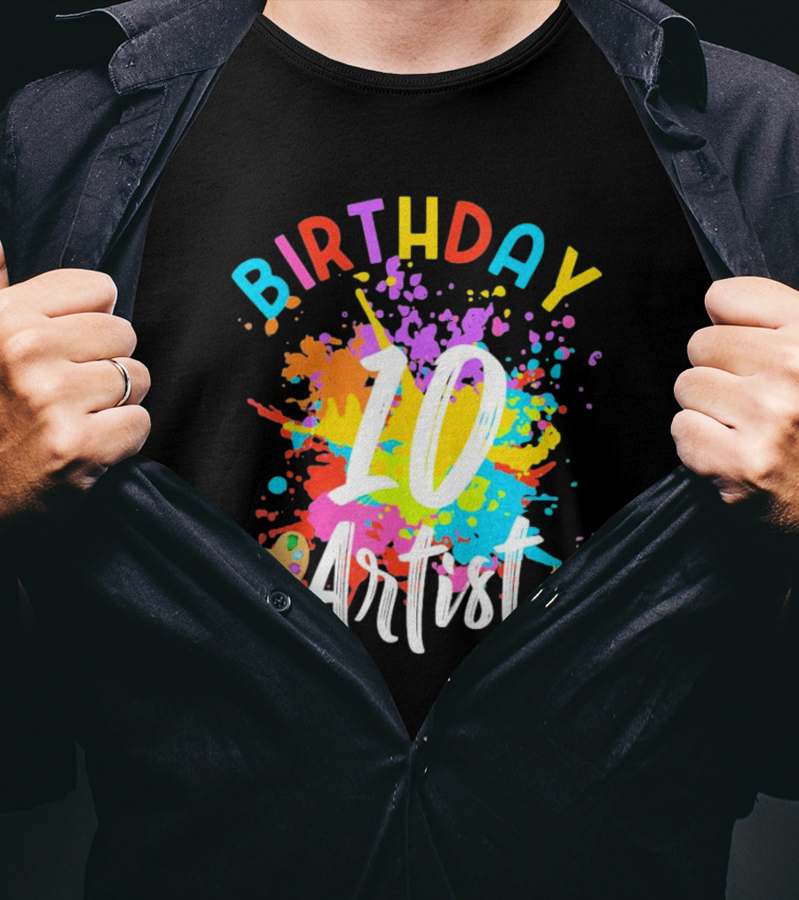 Birthday 10 Artist Painting Party T-Shirt