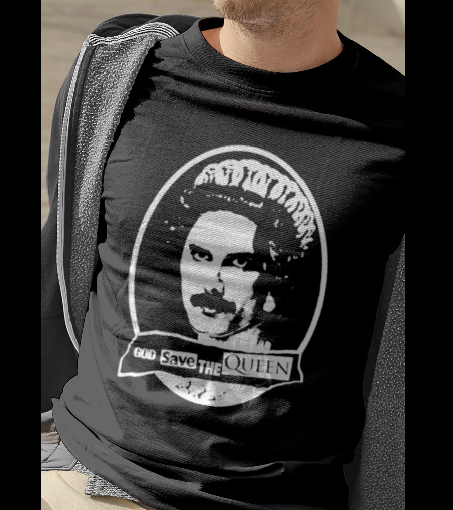 Freddie Mercury God Save The Queen Iconic T-Shirt