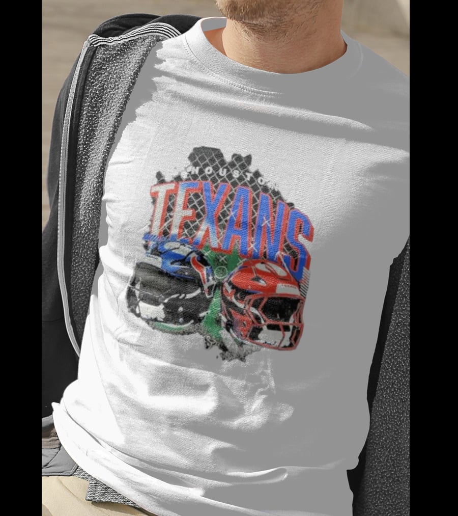 Houston Texans Helmets Football Gridiron T-Shirt