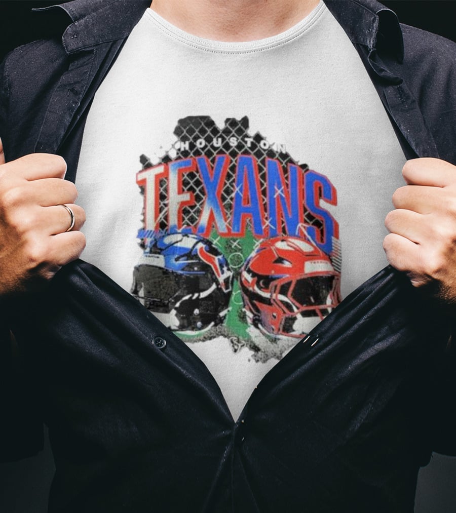 Houston Texans Helmets Football Gridiron T-Shirt