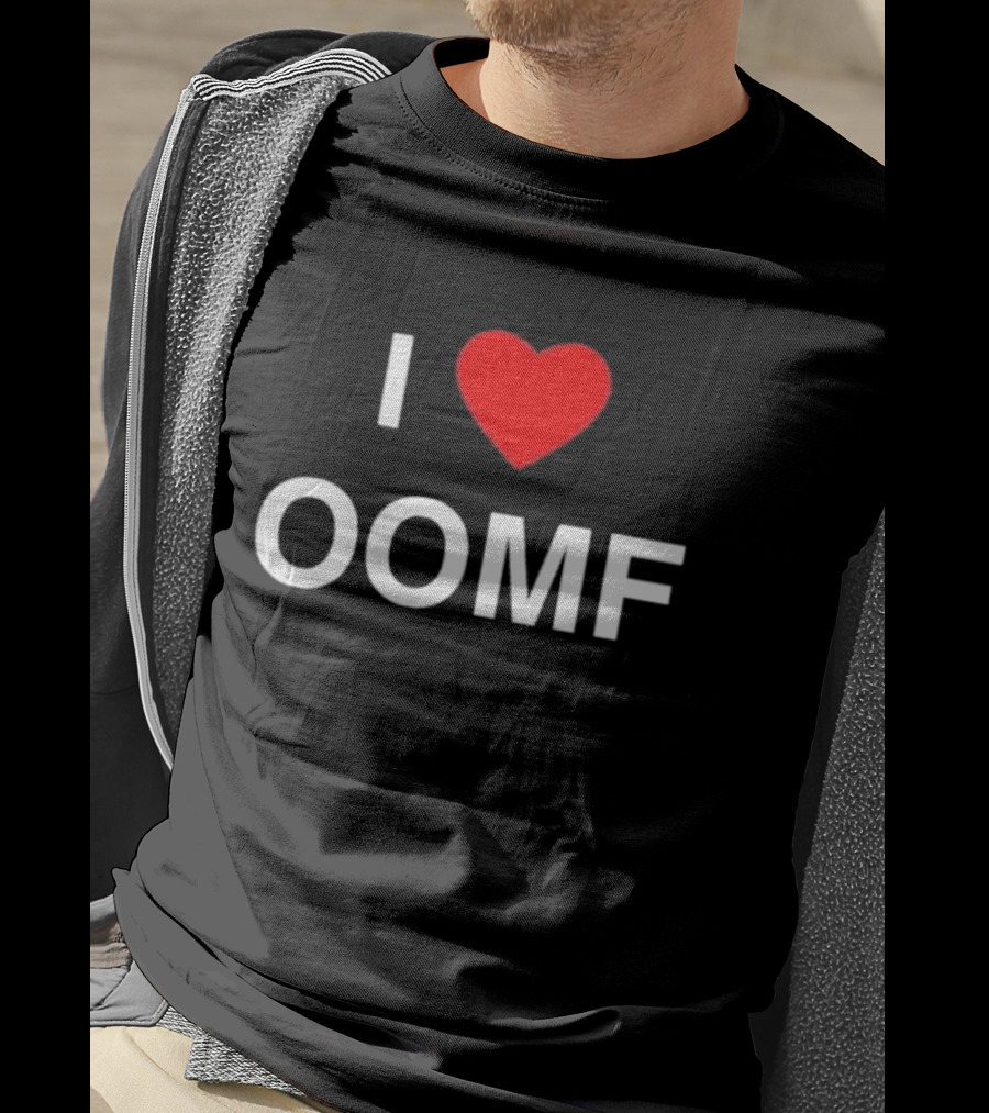 I Heart Oomf Bold Block Letters Red Heart T-Shirt