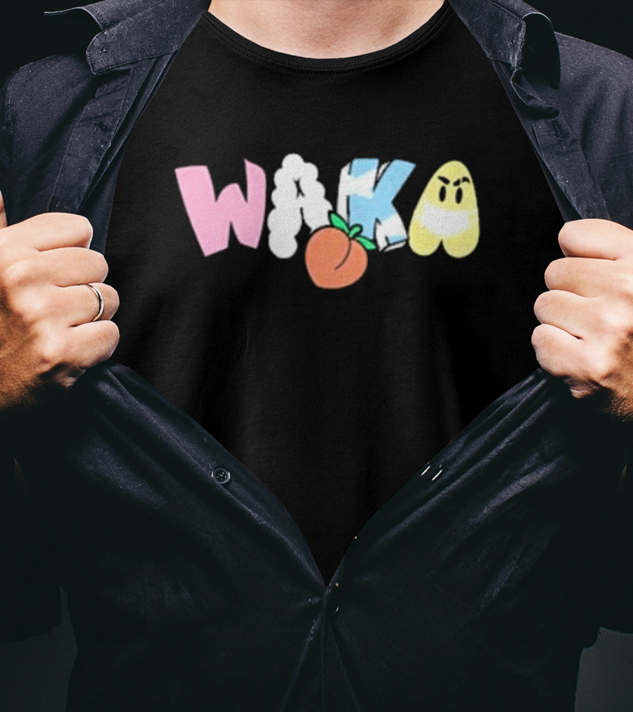 Willito Waka Kulo Y Tetas Peach Emoji Playful Text T-Shirt