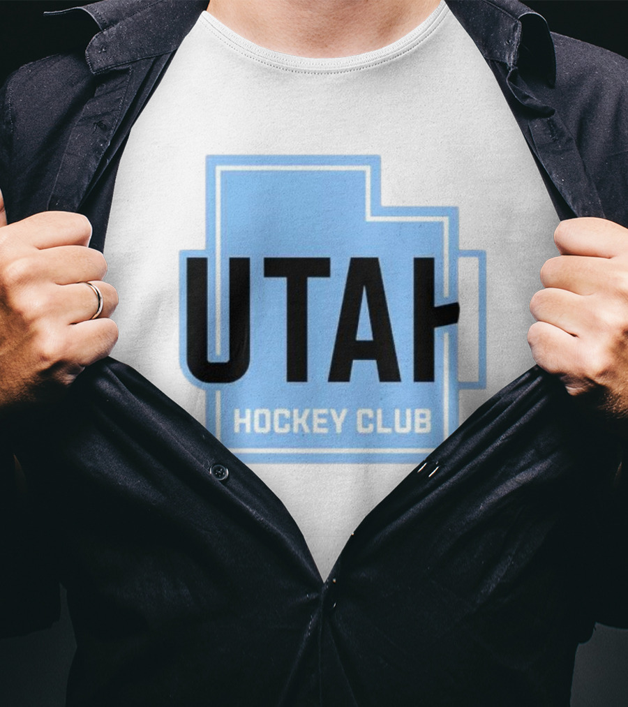 Utah Hockey Club Logo With State Outline T-Shirt