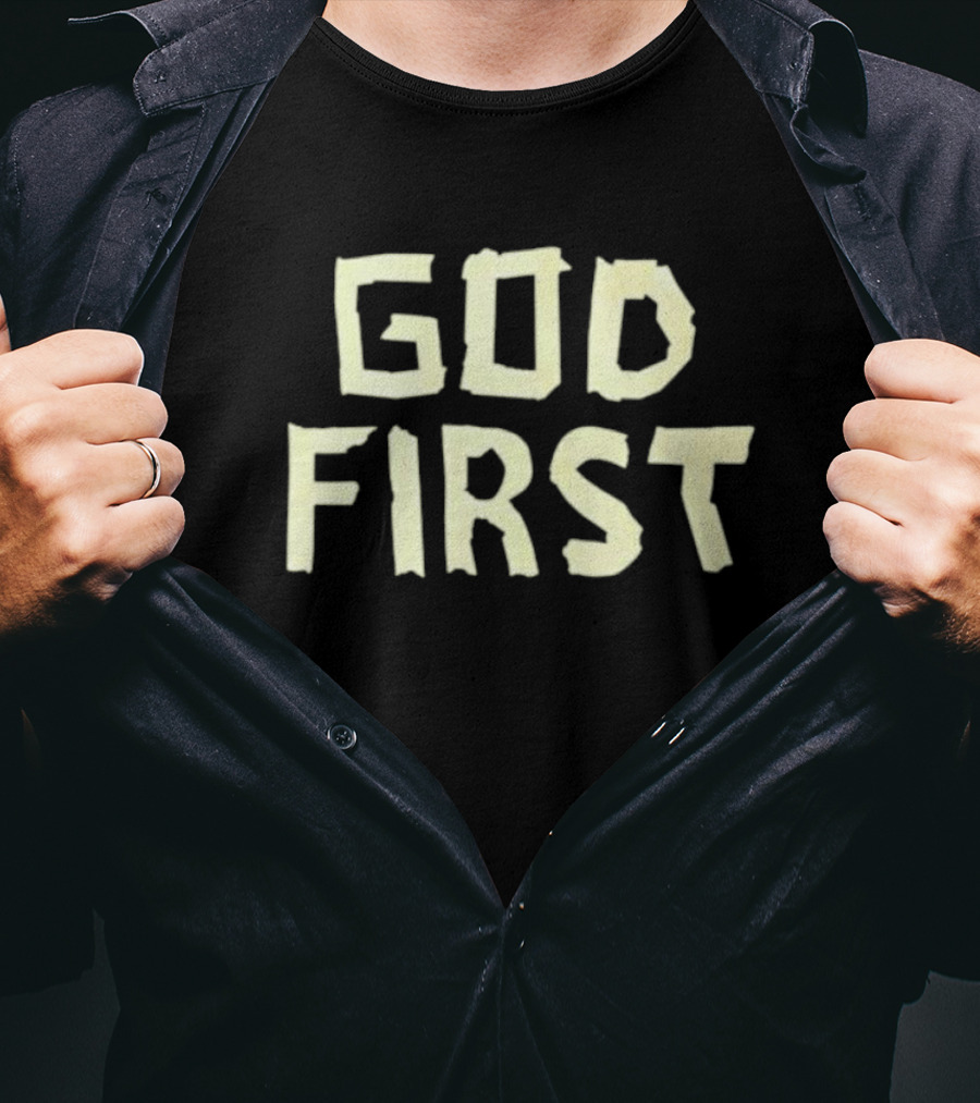 Ryan Clark God First Text T-Shirt