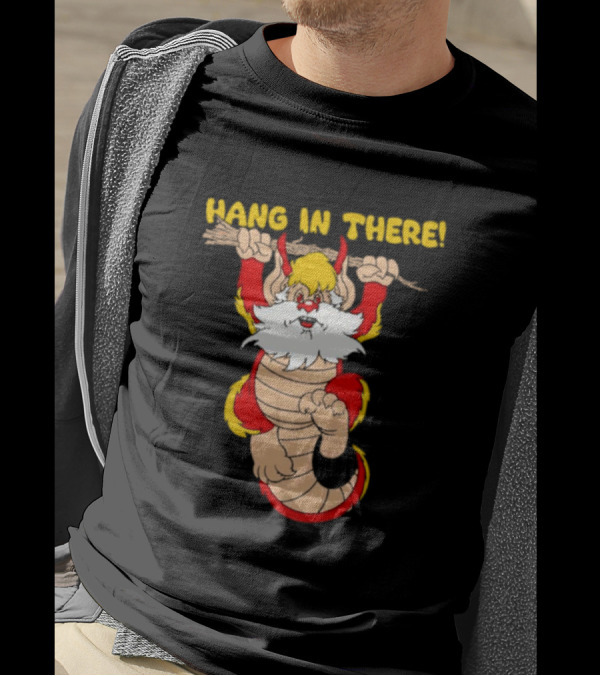 Hang In There Snarf Hanging On Tree Branch T-Shirt