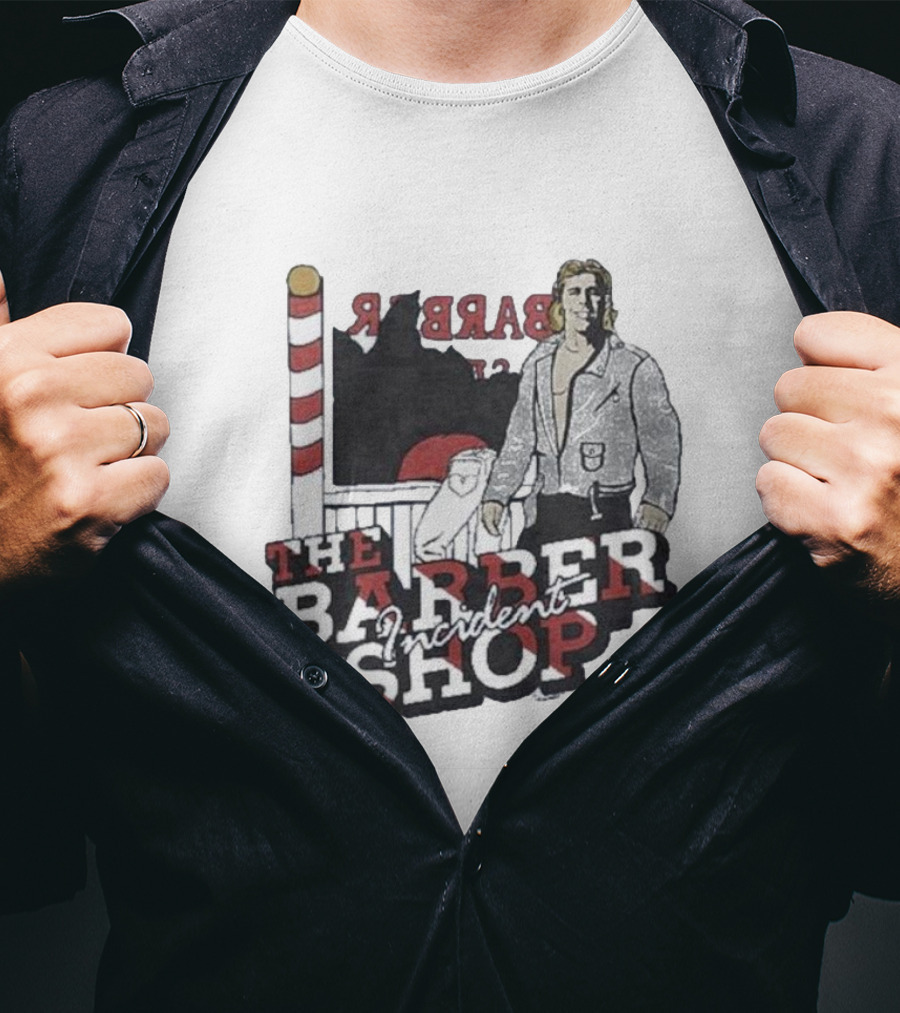 The Barber Shop Incident With Barber Pole Icon And Figure T-Shirt