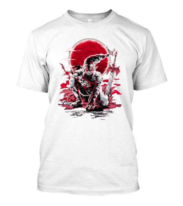 Wax And Wane Paulo Gazola Blood Moon Warrior Blade T-Shirt