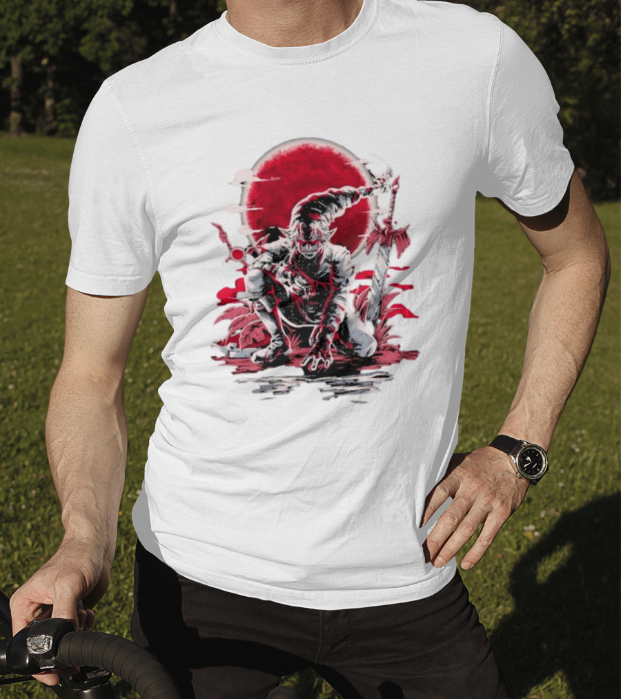 Wax And Wane Paulo Gazola Blood Moon Warrior Blade T-Shirt
