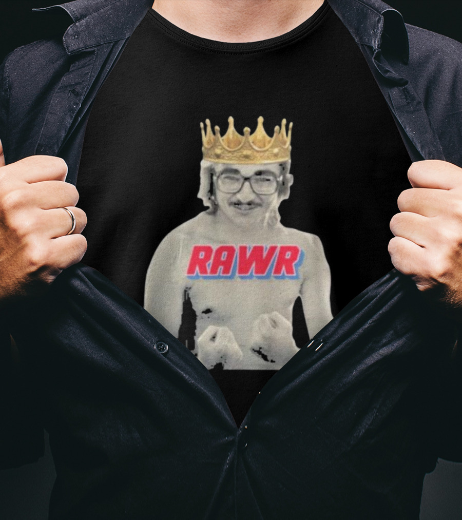 RAWR Young Greg Cote Wearing Crown T-Shirt