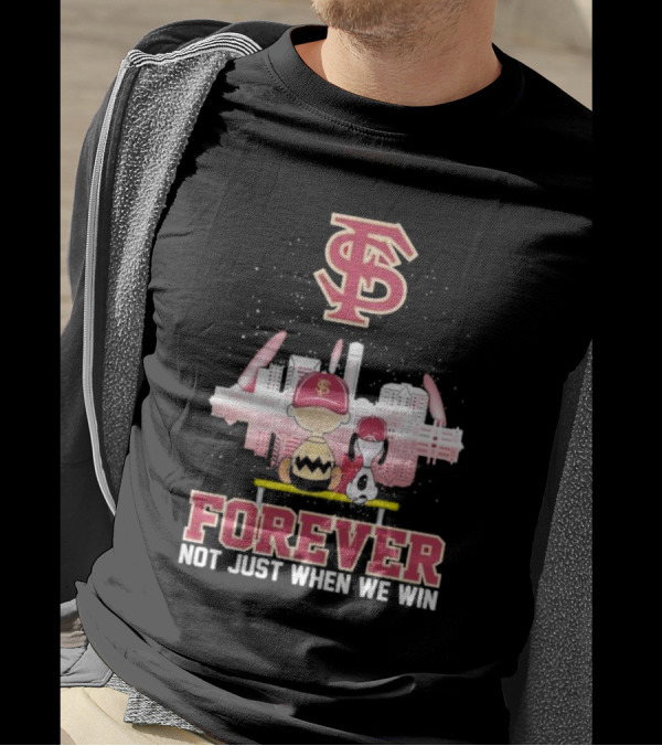 Snoopy And Charlie Brown FSU Forever Not Just When We Win T-Shirt