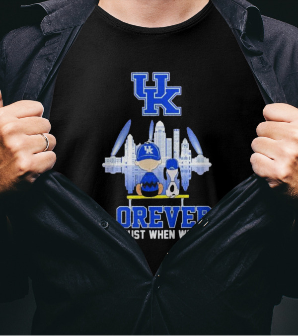 Snoopy And Charlie Brown UK Wildcats Forever Not Just When We Win T-Shirt