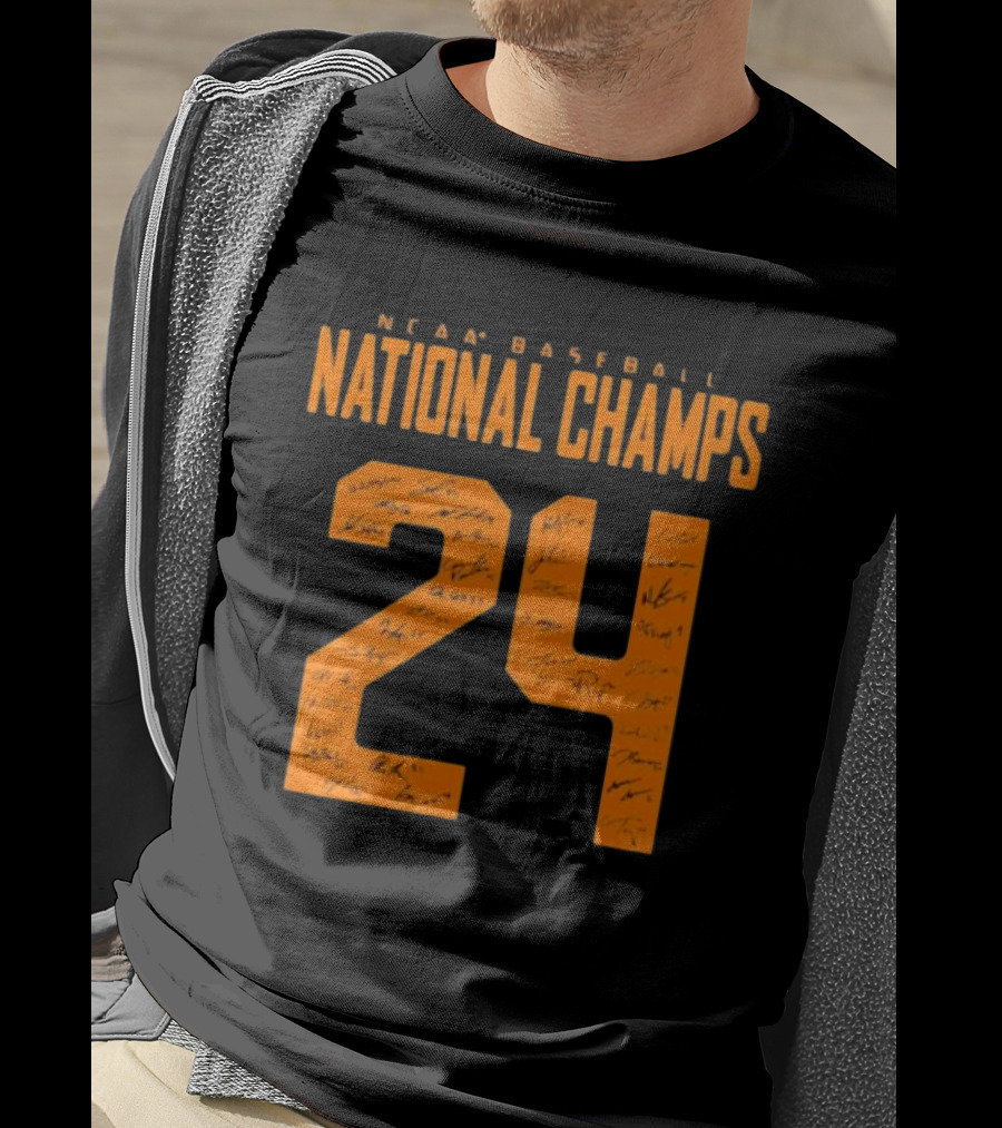 NCAA Baseball National Champs 24 Tennessee Volunteers Signature T-Shirt