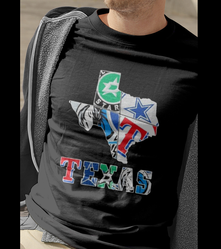 Texas Dallas Cowboys Stars Rangers Mavericks Sports Team T-Shirt