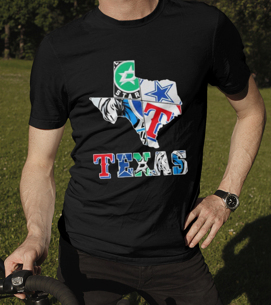 Texas Dallas Cowboys Stars Rangers Mavericks Sports Team T-Shirt