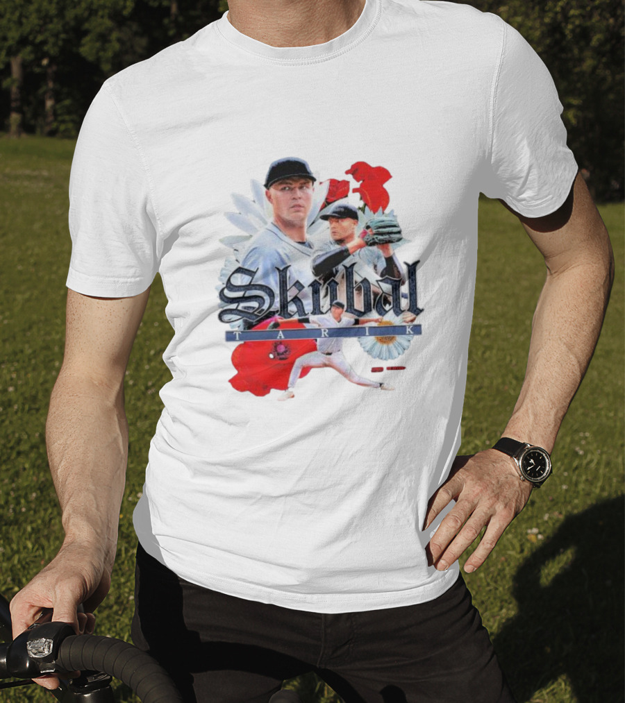 Skubal Tarik Baseball Player Floral Collage T-Shirt