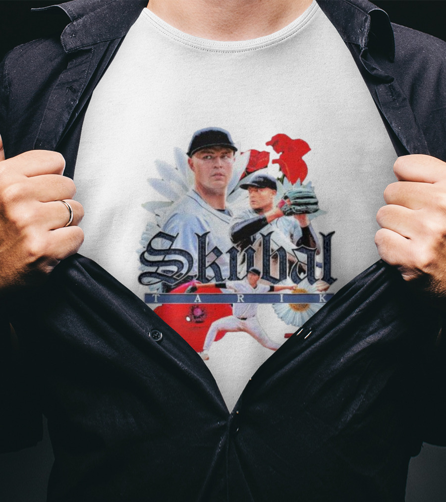 Skubal Tarik Baseball Player Floral Collage T-Shirt