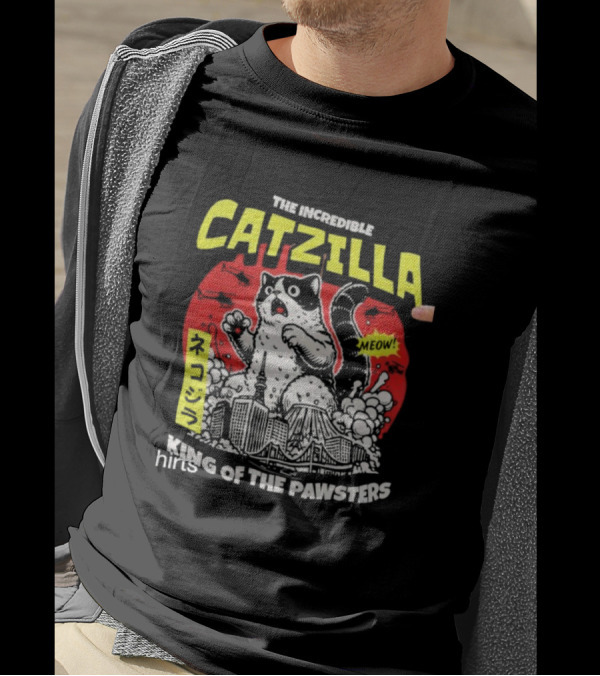 The Incredible Catzilla Meow King Of The Pawsters T-Shirt