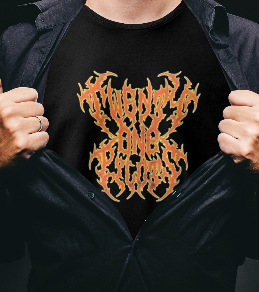 Twenty One Pilots Flame Logo Fiery Text T-Shirt