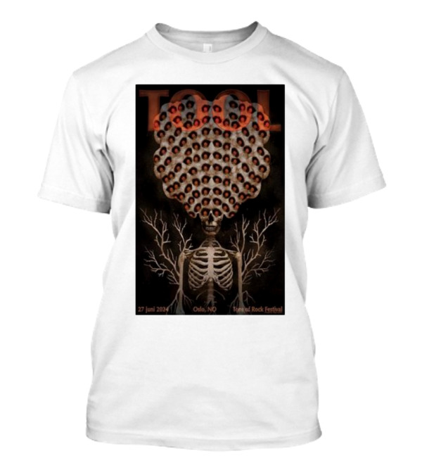 Tool June 27 2024 Tons Of Rock Festival Skeleton Art Oslo NO T-Shirt