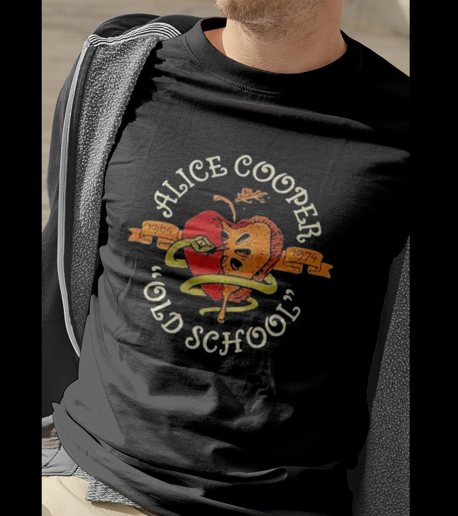 Alice Cooper Old School 1964 1974 Snake And Apple T-Shirt