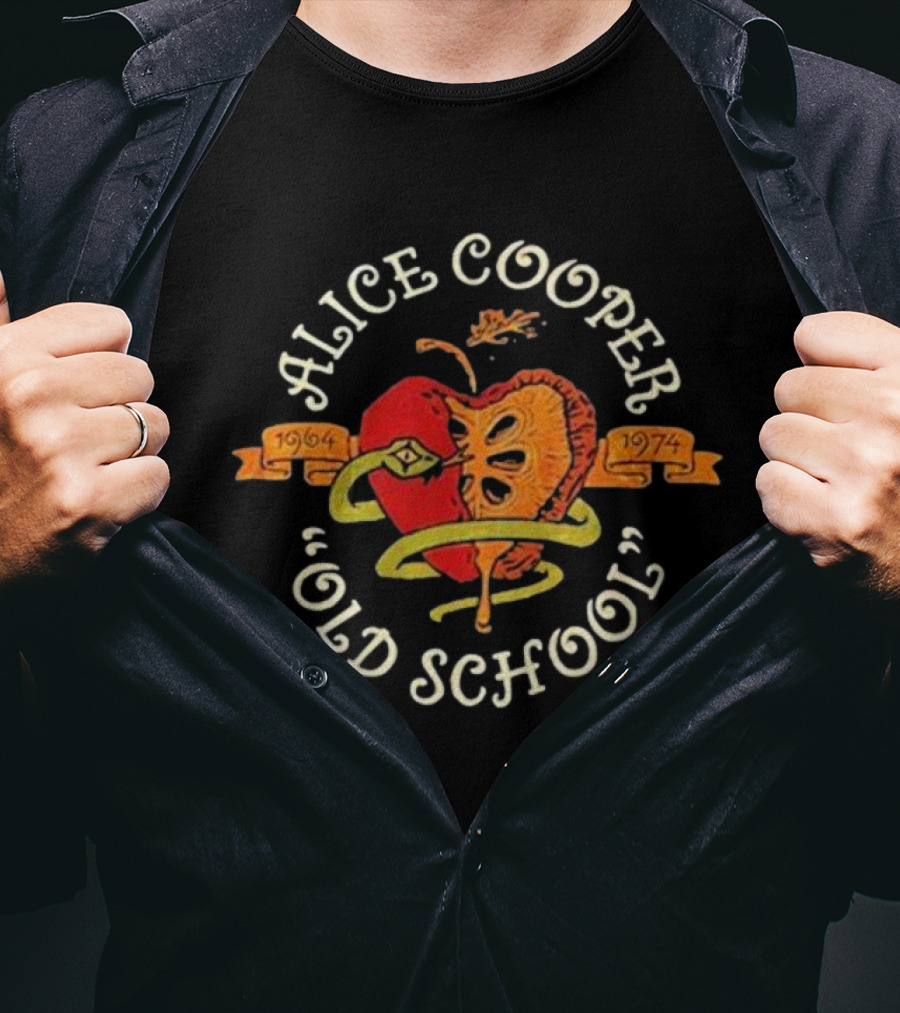 Alice Cooper Old School 1964 1974 Snake And Apple T-Shirt