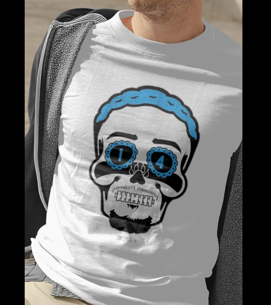 Amon-Ra St Brown Sugar Skull NFLPA 14 T-Shirt