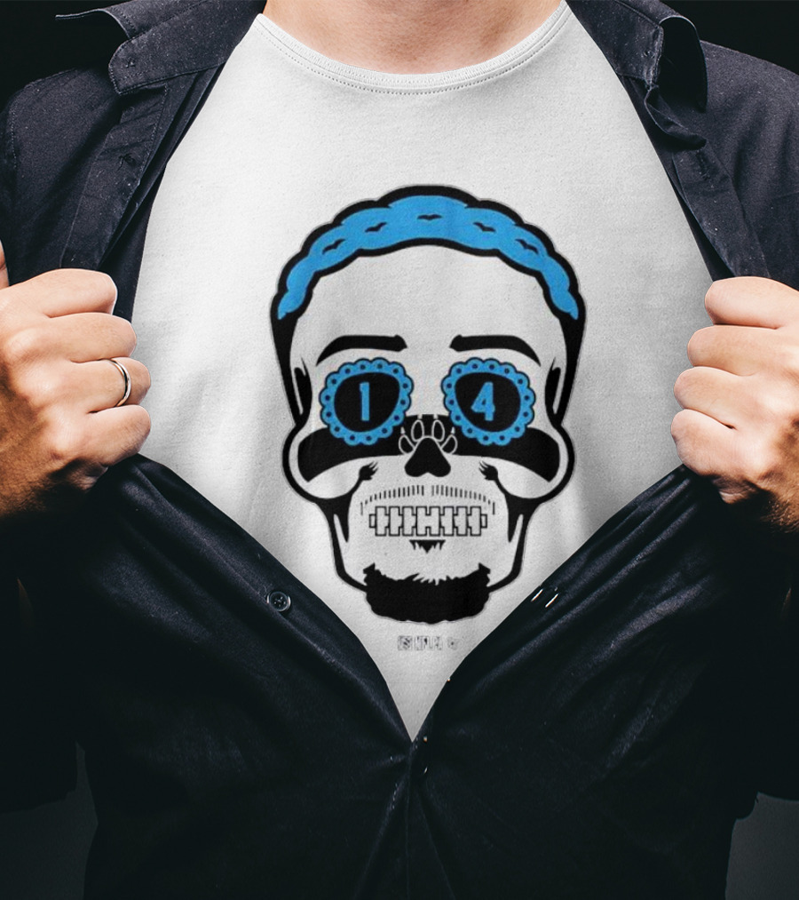 Amon-Ra St Brown Sugar Skull NFLPA 14 T-Shirt