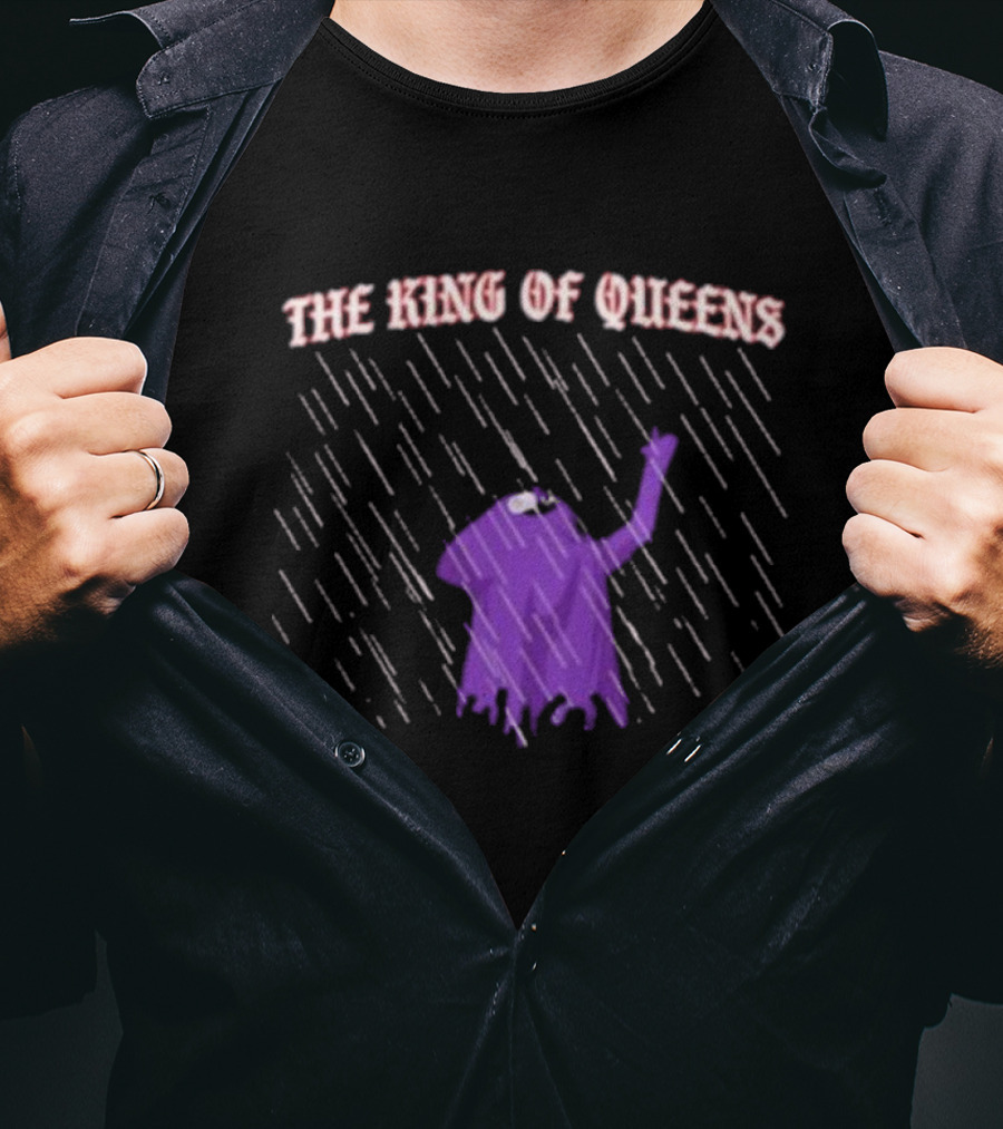 King Of Queens Rainy Purple Figure With Raised Arm T-Shirt