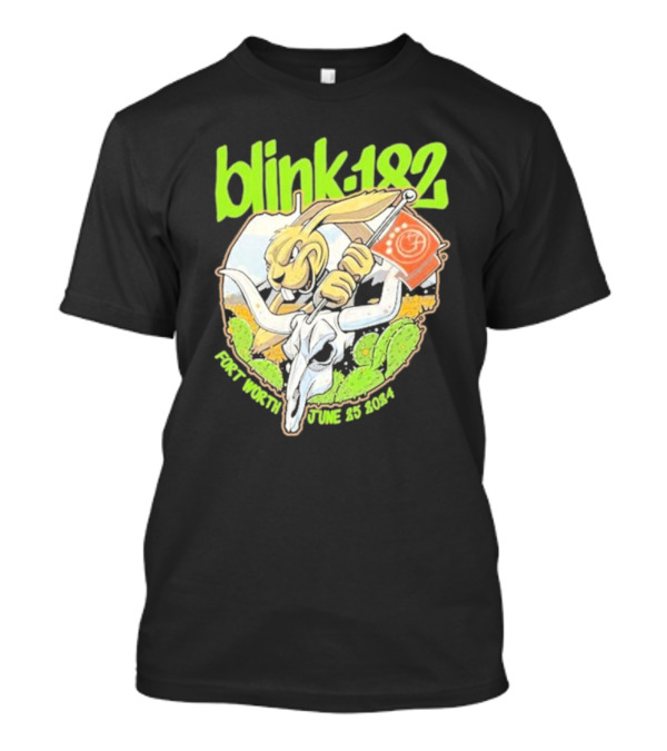 Blink-182 Fort Worth June 25 2024 Rabbit And Steer Skull T-Shirt