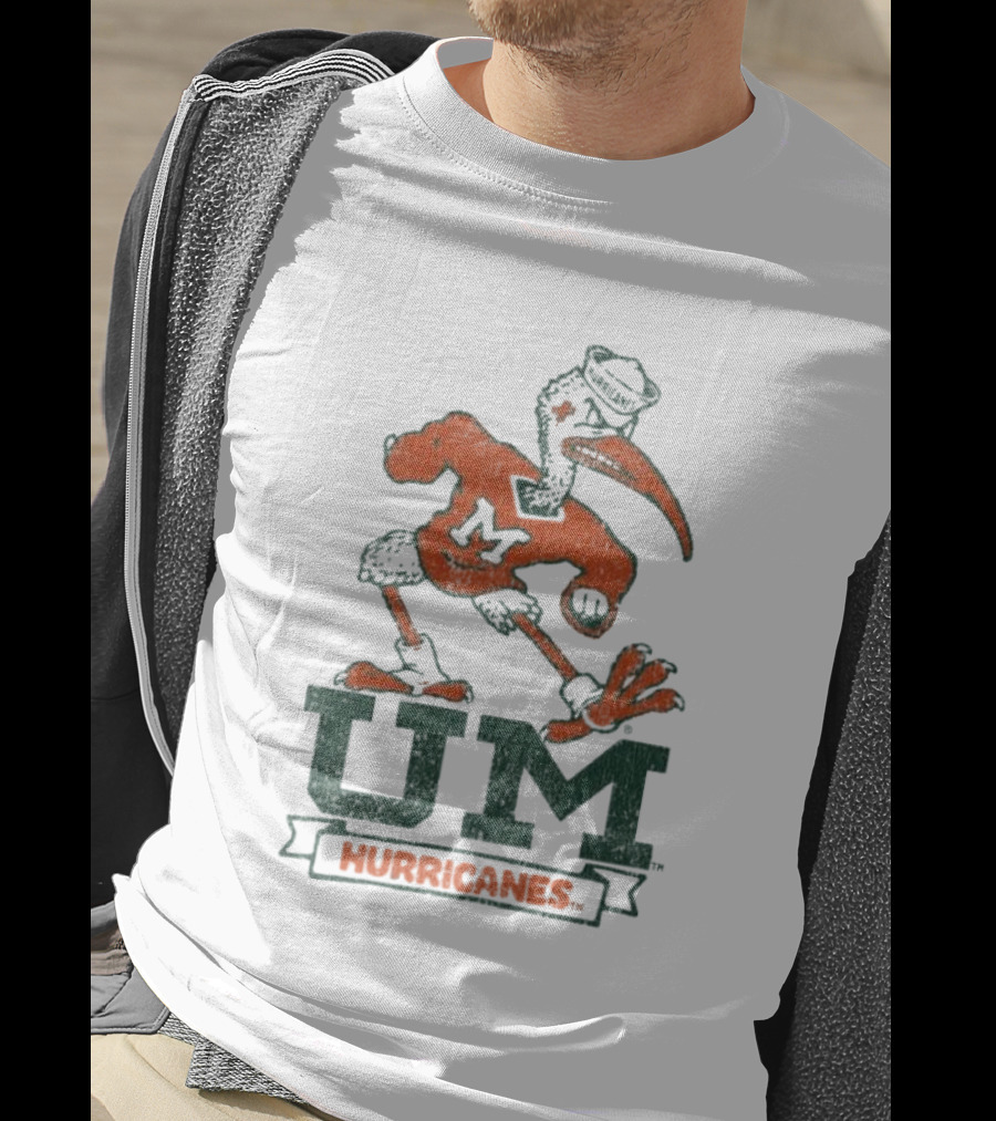 Blue 84 University Of Miami UM Hurricanes White T-Shirt
