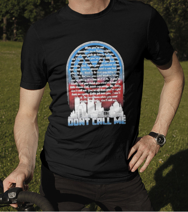 Chris Young Don’t Call Me Song Lyrics City Skyline T-Shirt