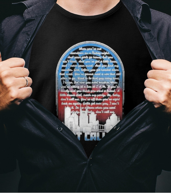 Chris Young Don’t Call Me Song Lyrics City Skyline T-Shirt