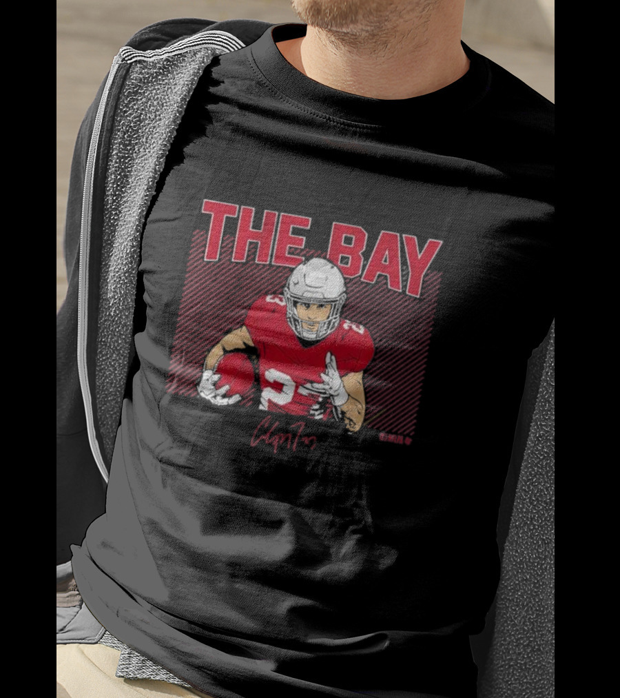 THE BAY Christian McCaffrey Red Football T-Shirt