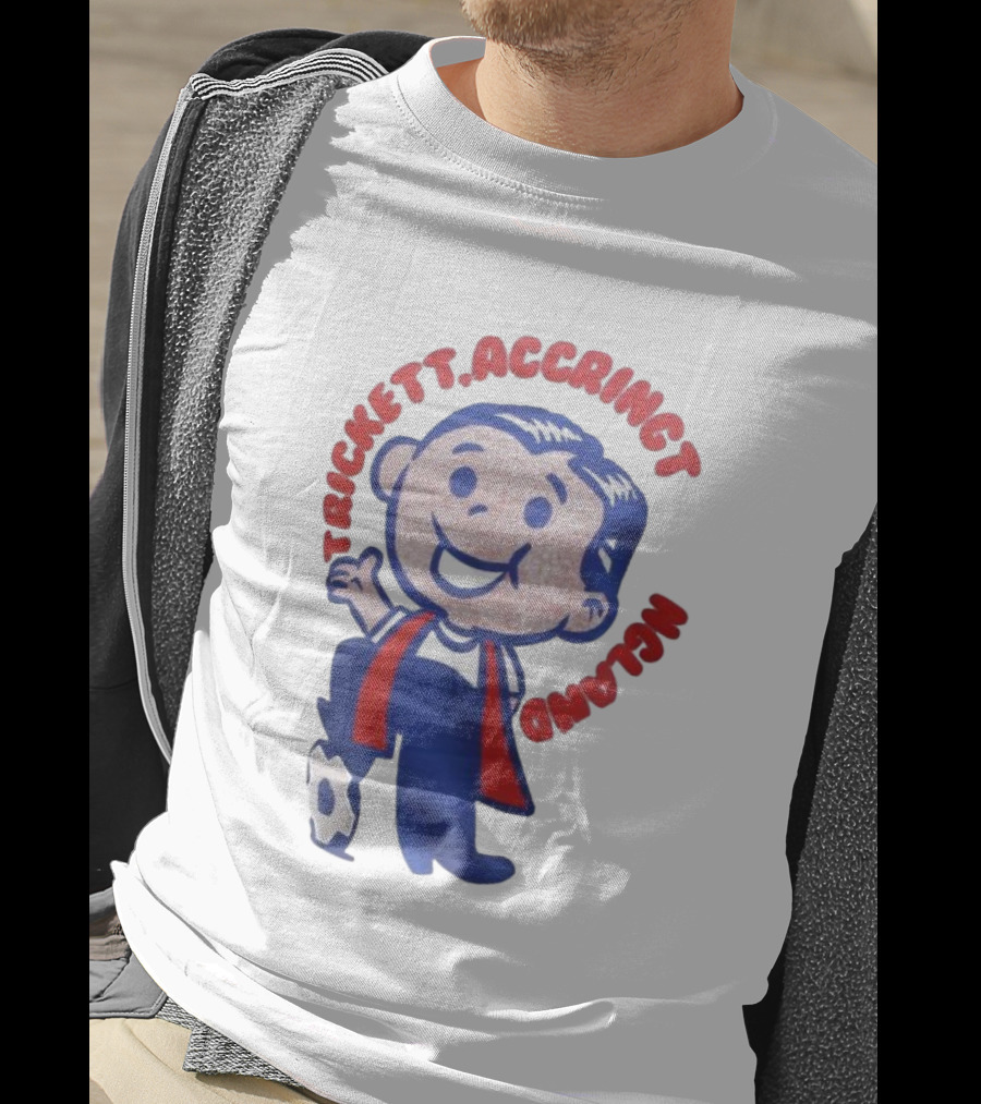 Trickett Accrington England Soccer Boy Cartoon Character T-Shirt