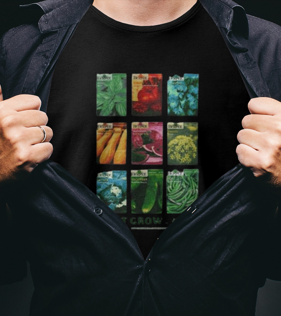 Let It Grow Veggie Seed Packets Garden Rage On T-Shirt
