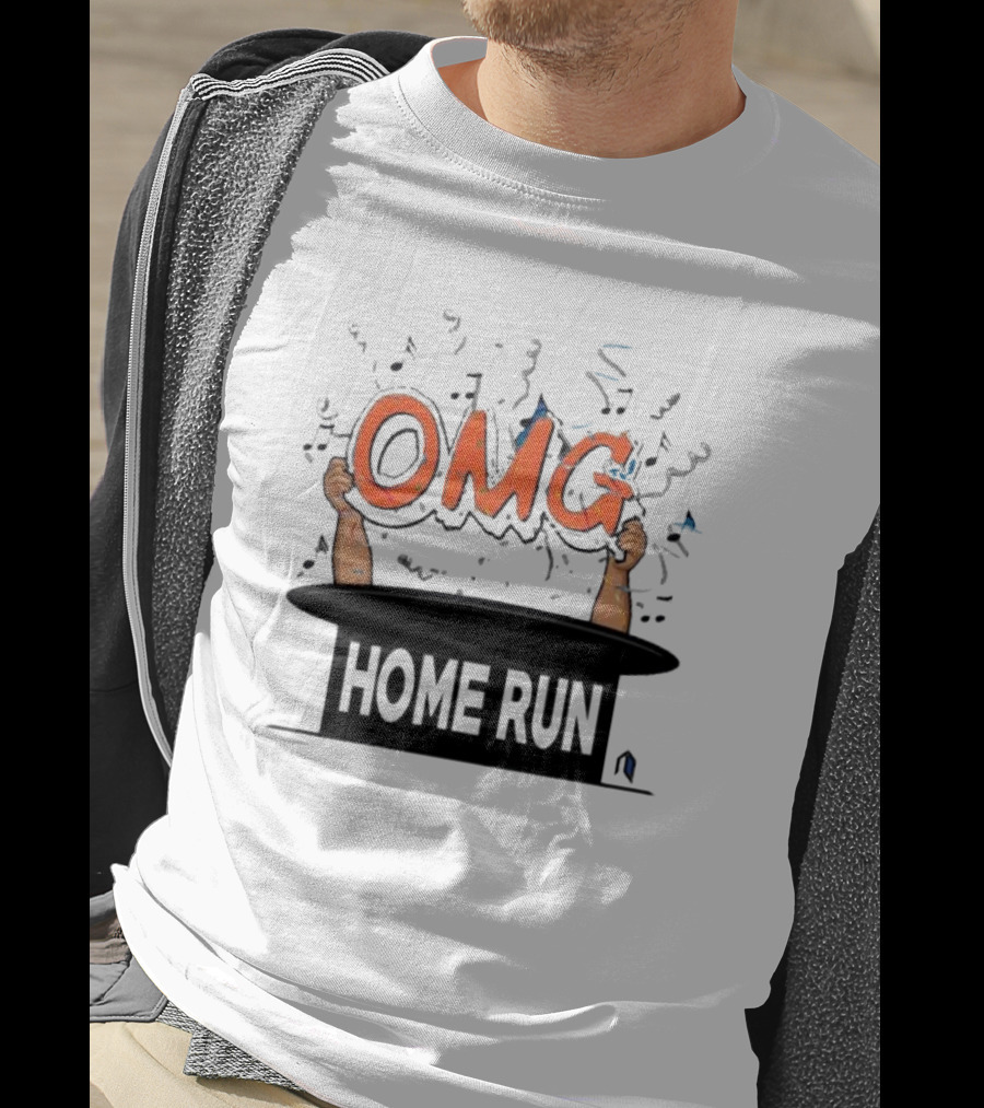OMG Home Run From Magic Hat With Music Notes T-Shirt