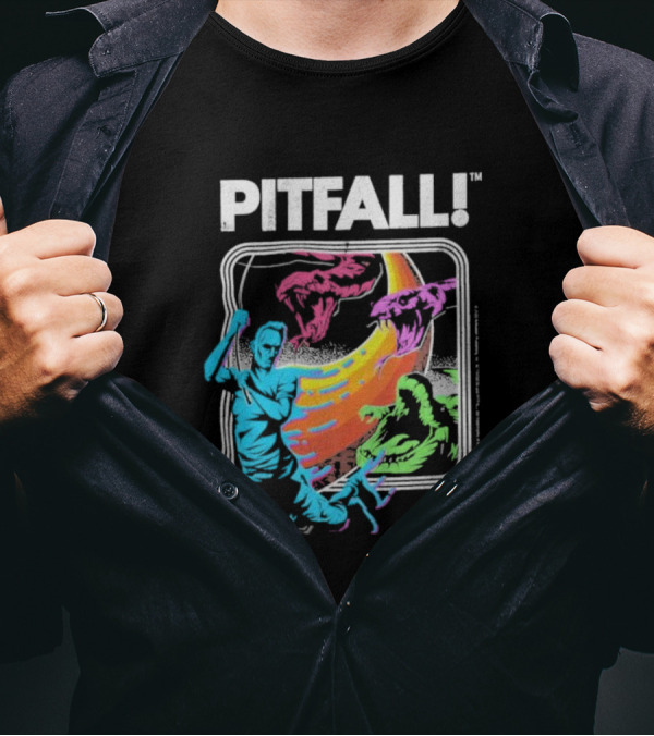 Seven Squared Pitfall Retro Adventure Gaming T-Shirt