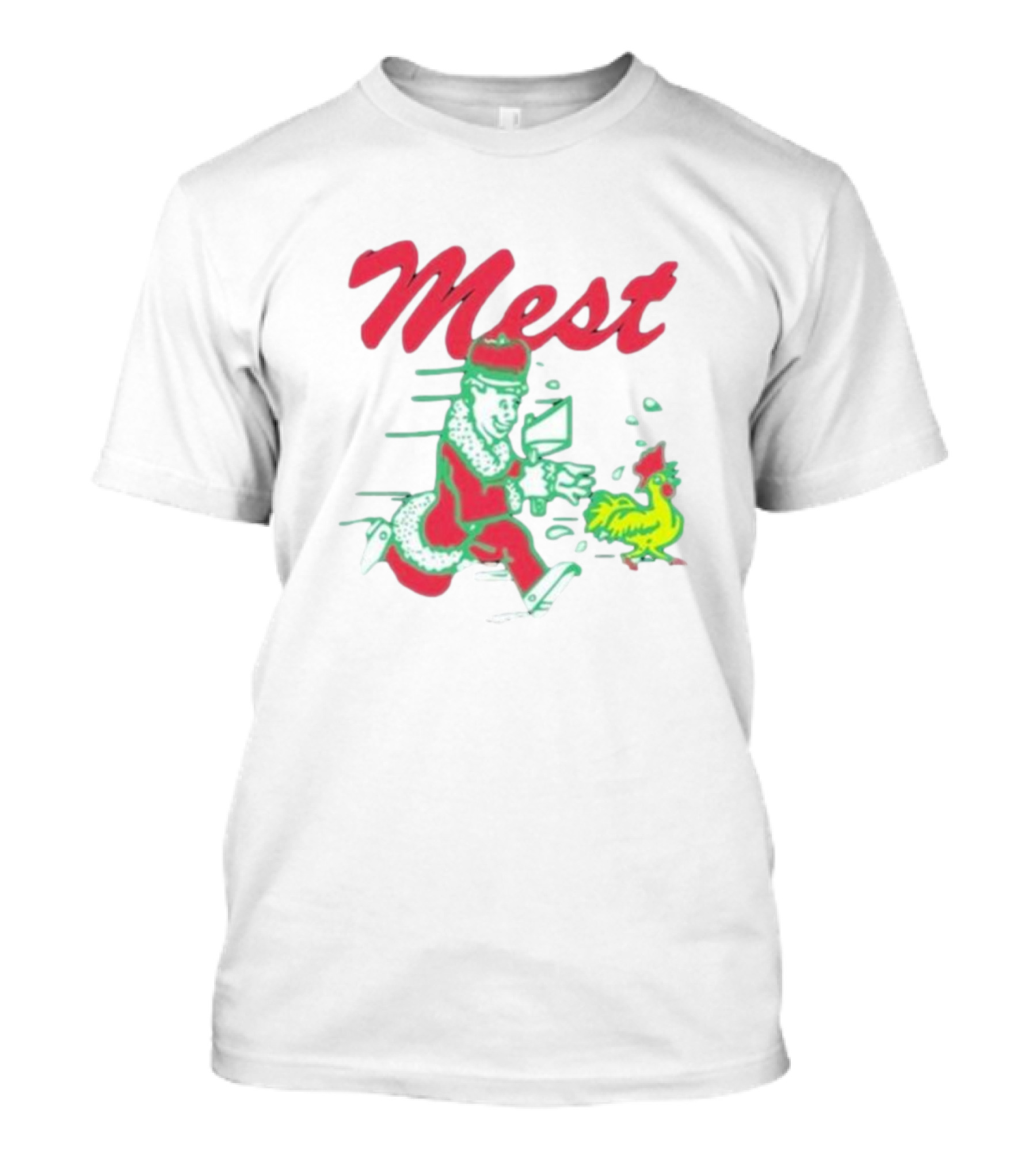 Tony Lovato X Mest The Boys Santa Running With Chicken T-Shirt