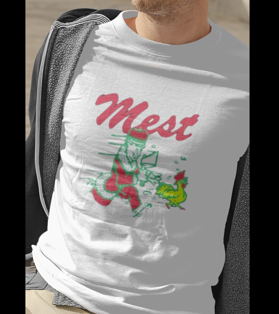 Tony Lovato X Mest The Boys Santa Running With Chicken T-Shirt