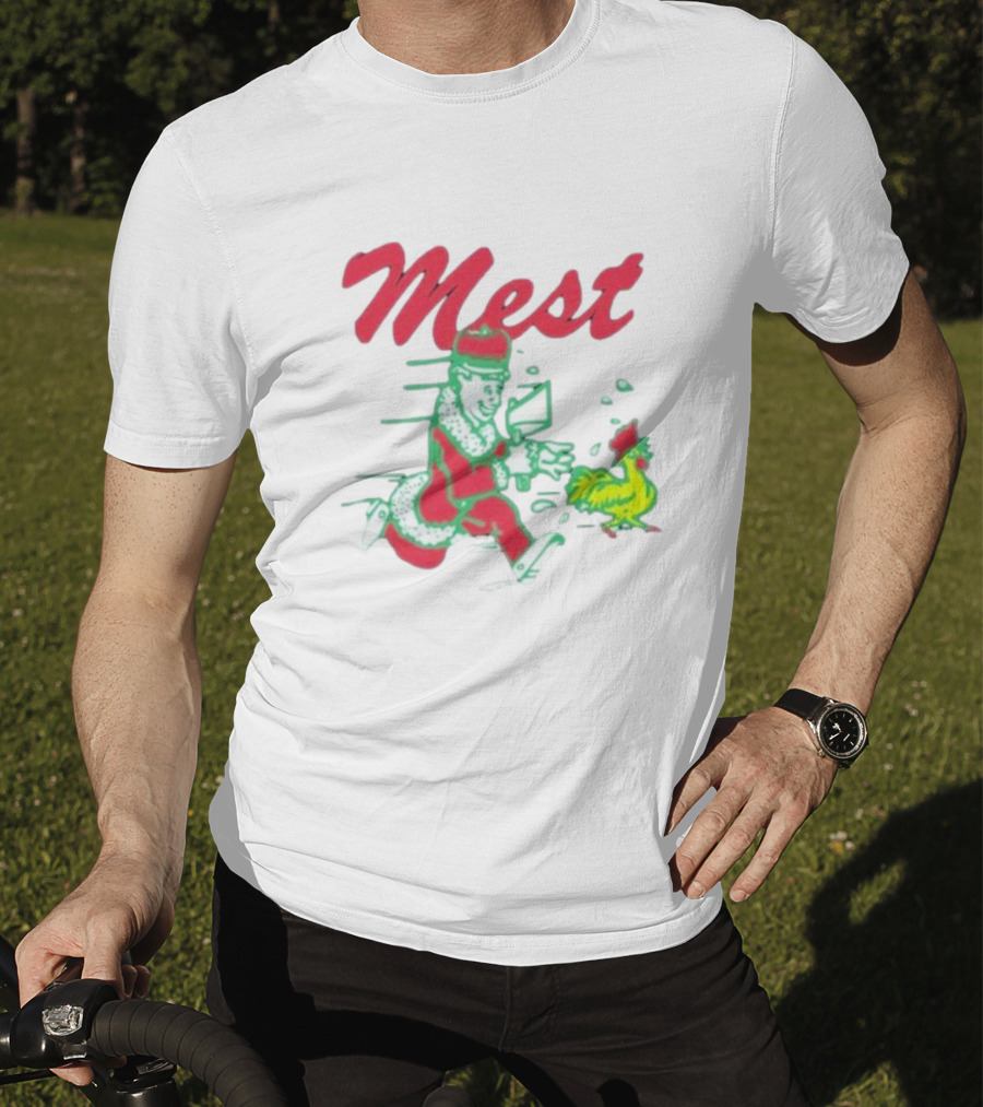 Tony Lovato X Mest The Boys Santa Running With Chicken T-Shirt