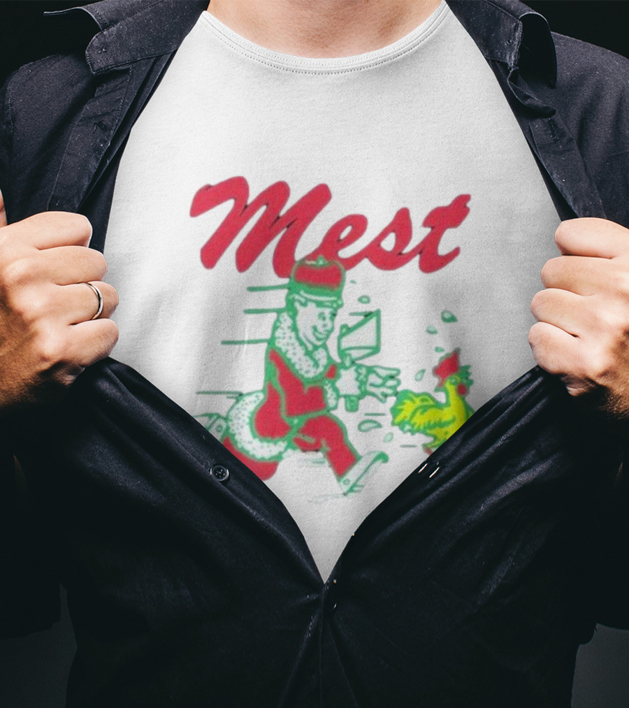 Tony Lovato X Mest The Boys Santa Running With Chicken T-Shirt