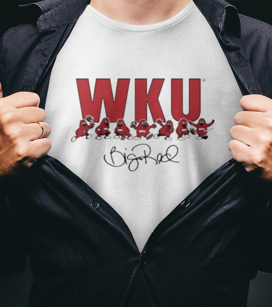 WKU Big Red Signature Football Characters T-Shirt