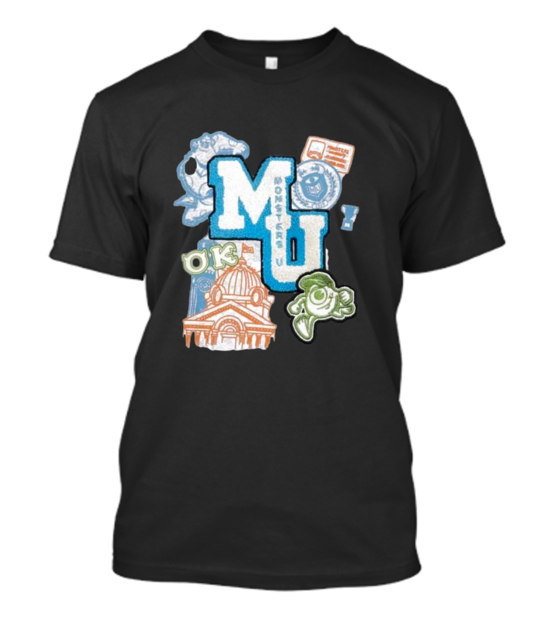 MU Monsters University Disney OK Patch T-Shirt