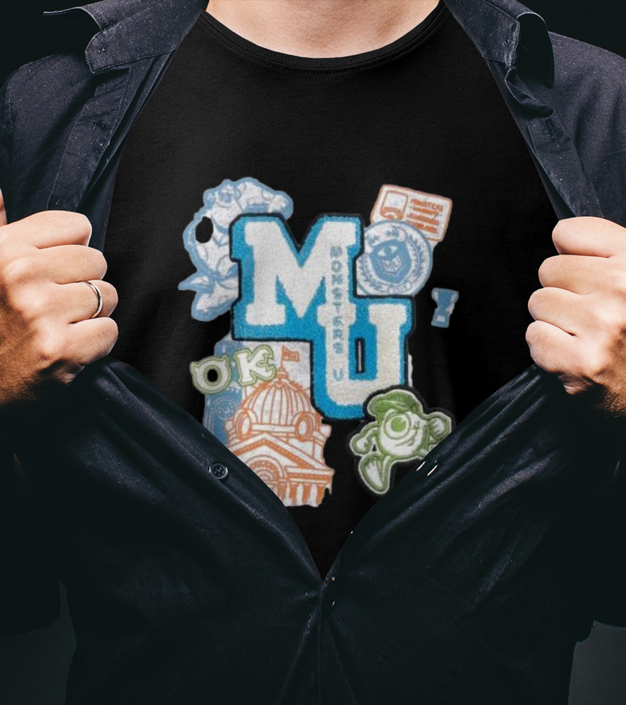 MU Monsters University Disney OK Patch T-Shirt