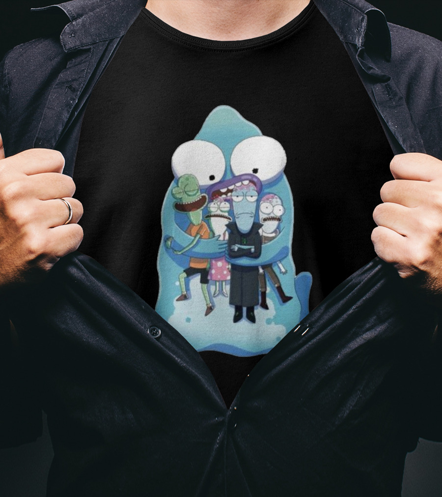Pupa Hug With Solar Opposites Characters T-Shirt