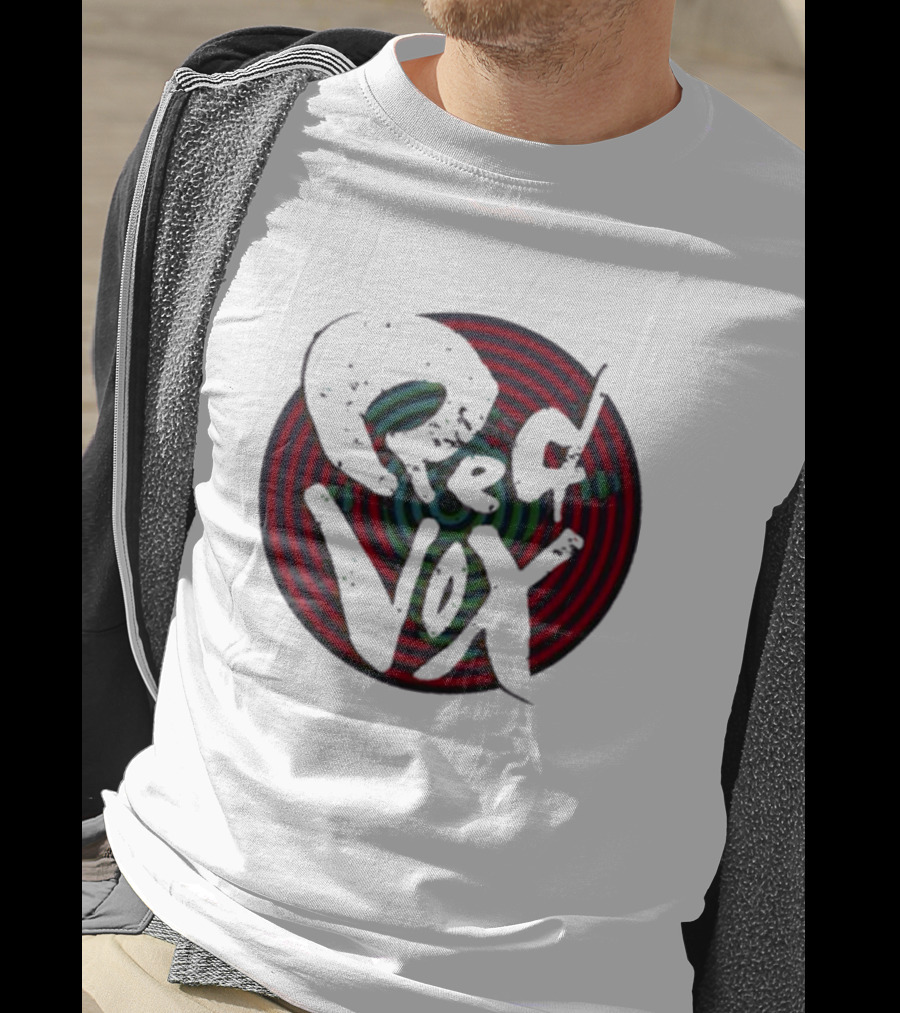 Retroware Red Vox Psychedelic Spiral Retro Vibes T-Shirt