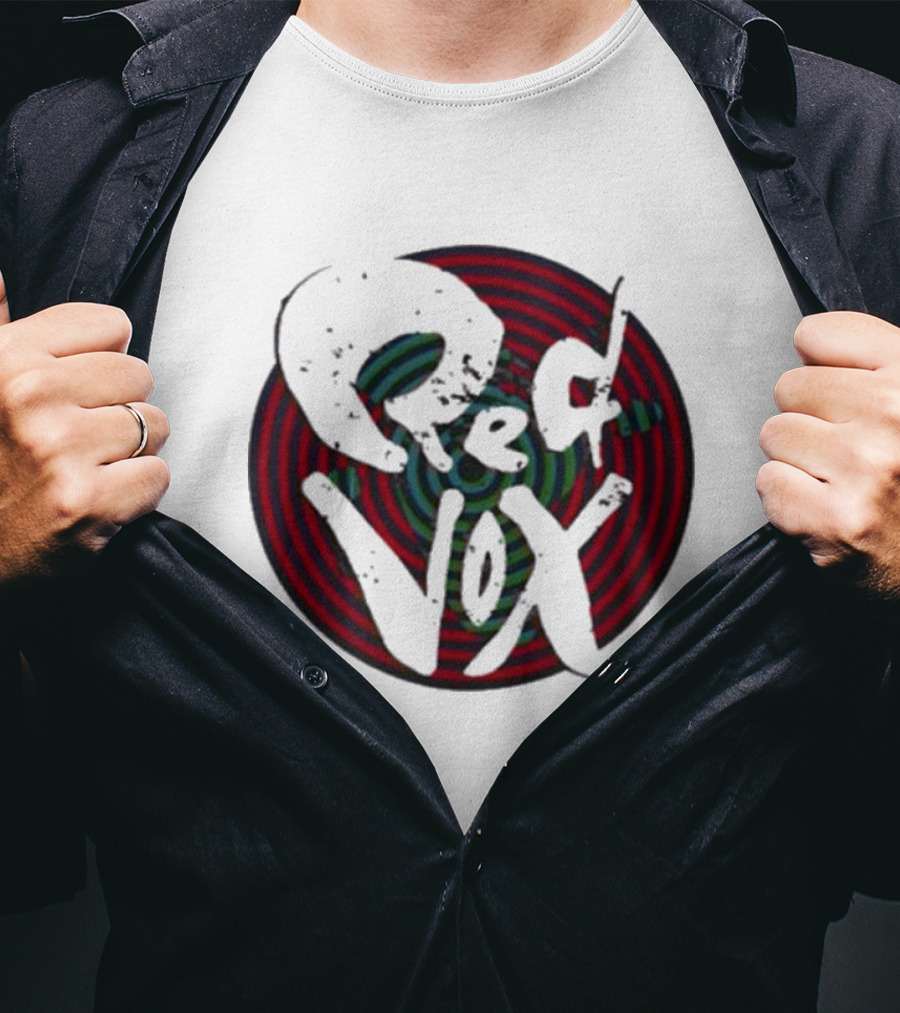 Retroware Red Vox Psychedelic Spiral Retro Vibes T-Shirt