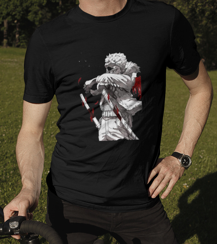 The My Hero Academia Anime Hawks With Swords And Japanese Text T-Shirt