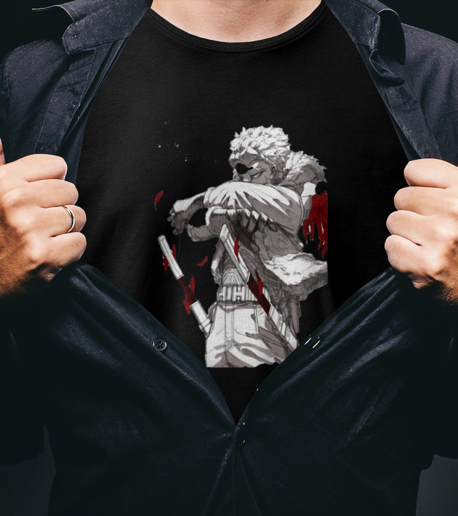 The My Hero Academia Anime Hawks With Swords And Japanese Text T-Shirt